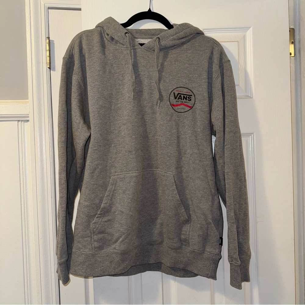 Vans Heather Gray Emblem Logo Hoodie - M